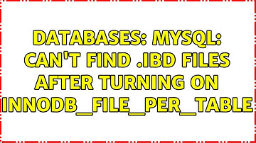 Databases: MySQL: Can