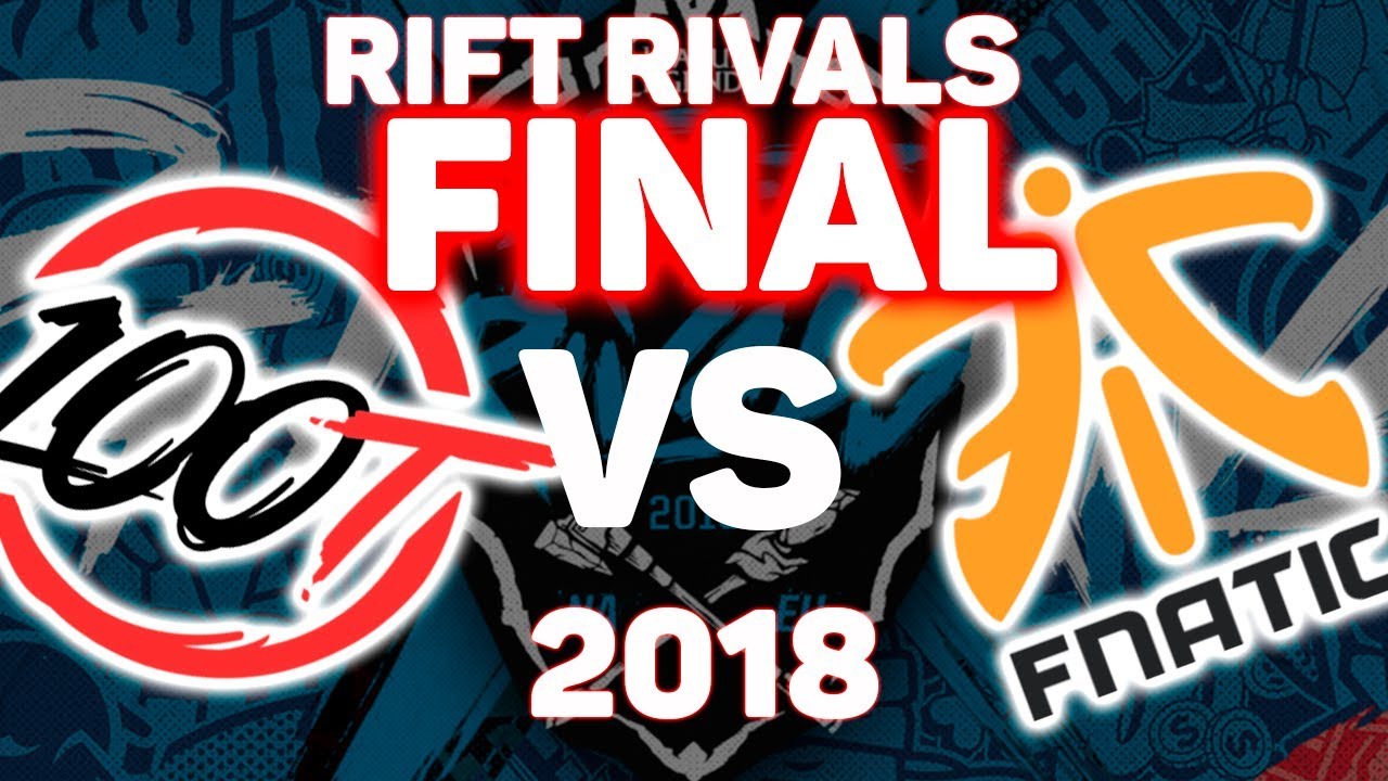 Rift Rivals NA x EU: 100 Thieves vs. Fnatic FINAL FULL GAME!! - LOL RIFT RIVALS 2018 DAY FINAL !!!
