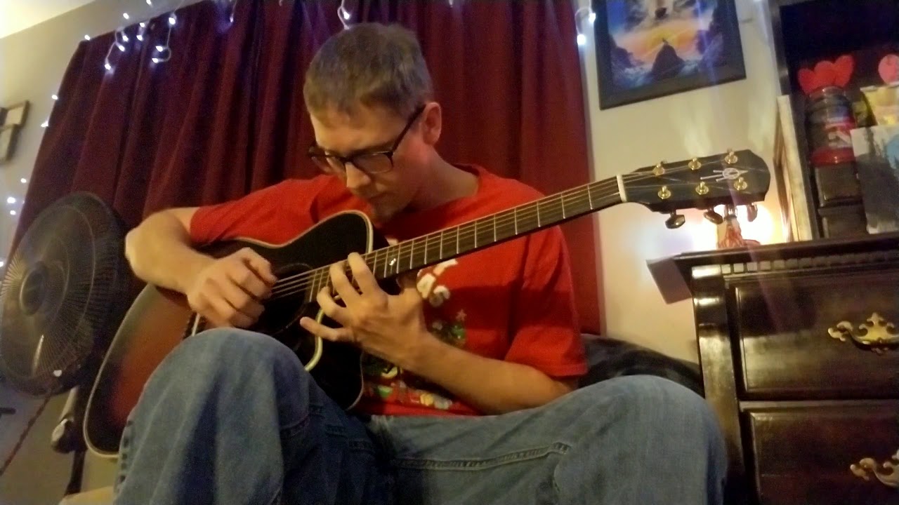 Acoustic Guitar Practice Session with Looper Pedal in Bm