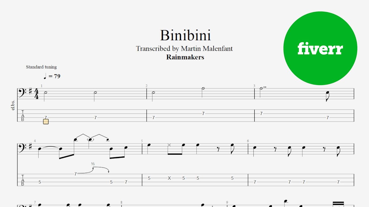 Rainmakers - Binibini (bass tab) - YouTube