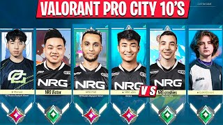 NRG s0m , FNS , Victor , Marved Vs NRG crashies , GUARD Trent & More In Pro City 10's | VALORANT