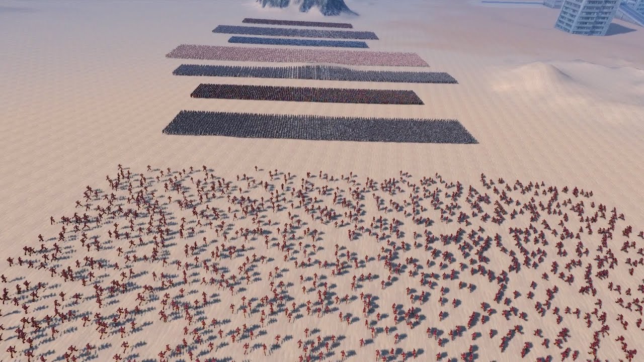 IRON MAN VS 7 ROWS OF DIFFERENT ANCIENT SOLDIERS - UEBS MODS - Ultimate Epic Battle Simulator