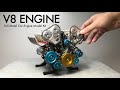 Building a v8 engine model kit  full metal car engine model kit