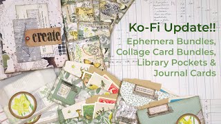 Spring Ephemera Bundles | Collage Card Bundles | Library Pockets | Journal Cards