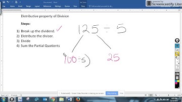 Distributive Property of Division 3 by 1 Digit