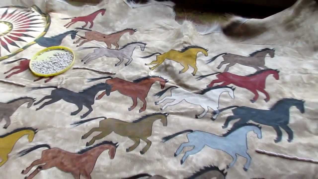 Commission - Handle Worked on Today - Gloria 'D's Painted Deer Robe ...