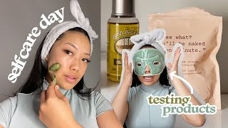 Day in my life | Self care sunday, trying new products, pampering, cleaning, meal prep screenshot 1