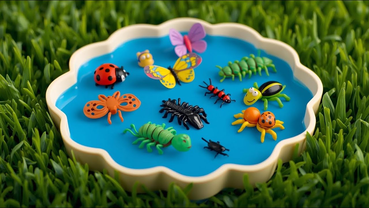 «Супервесёлая песенка про насекомых: разноцветные насекомые помогают детям выучить каждую букву!»