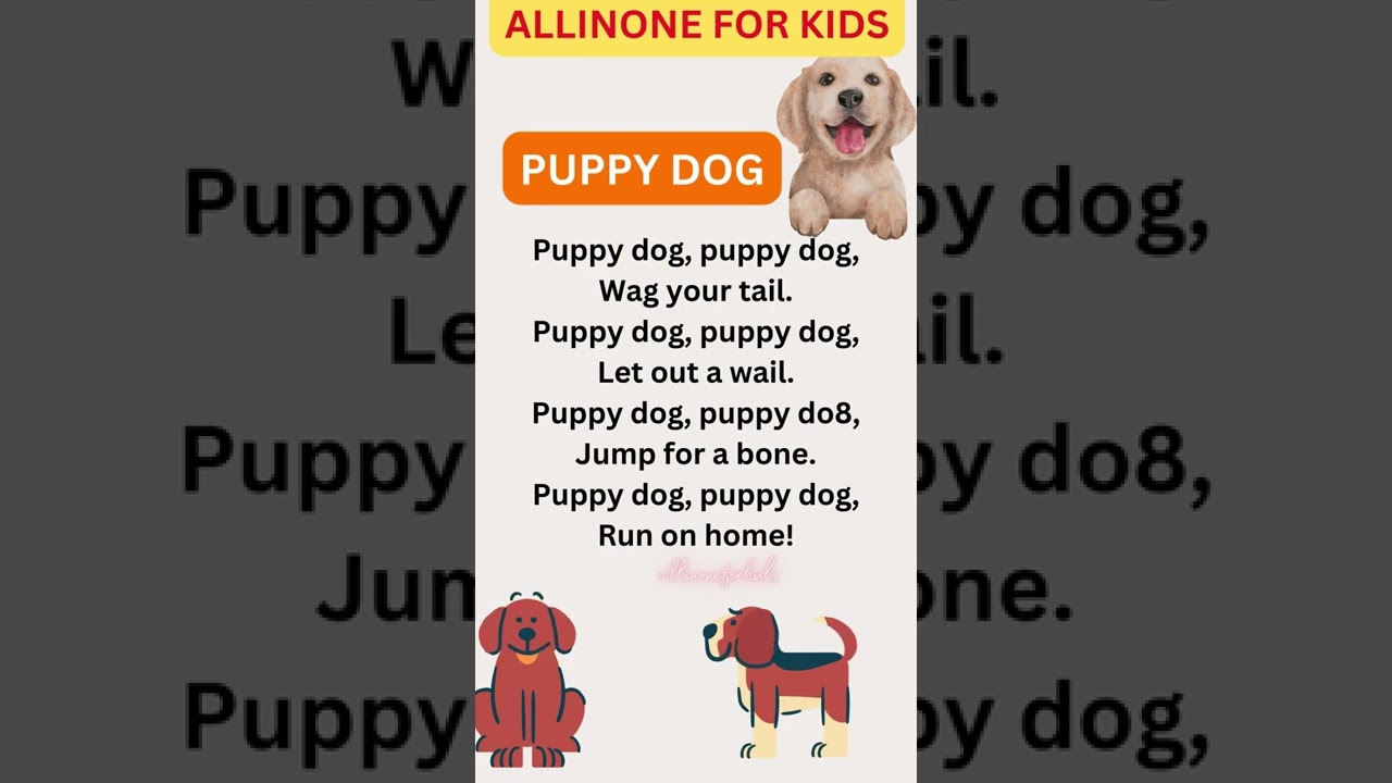 Puppy Dog poem For Kids 
