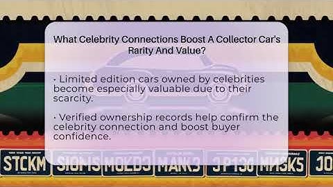 What Celebrity Connections Boost A Collector Car
