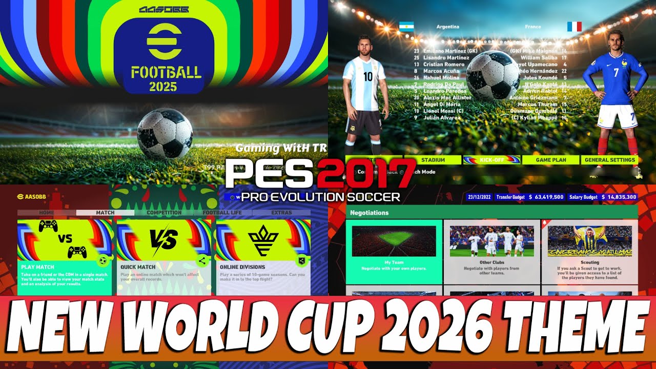 PES 2017 NEW WORLD CUP 2026 THEME UPDATE - YouTube