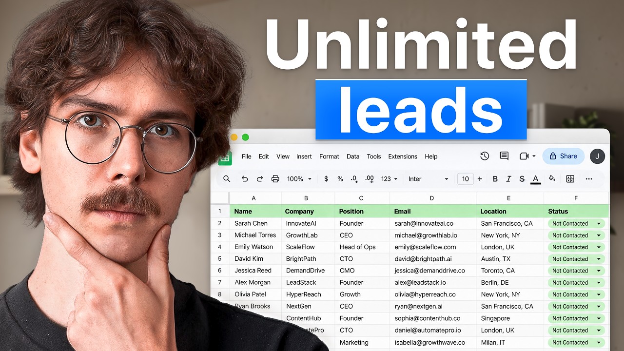 How to Scrape 10,000+ Ready-to-Buy Leads in 23 Minutes (using AI): video thumbnail