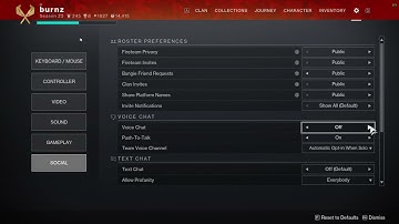 Unable to turn on text or voice chat in Destiny 2 on PC.