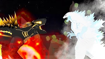 Netsu vs Frostbite Godzilla(reuploaded lol) | sticknodes animation