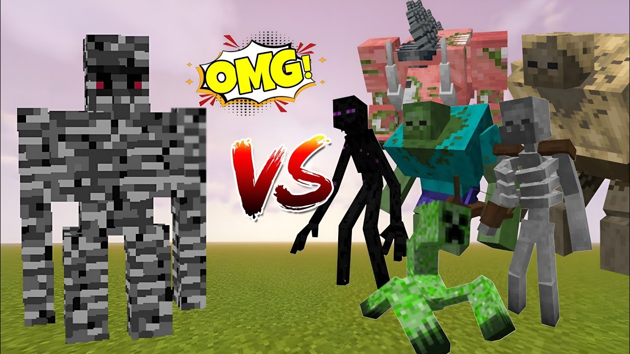 MINECRAFT:- bedrock golem vs mutant mob |Minecraft mob battle - YouTube
