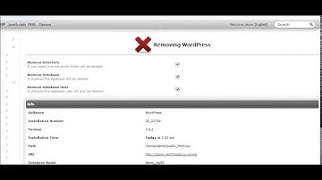 Removing an installation with Softaculous