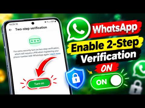 Secure Your WhatsApp Account! 🔒 Turn ON 2-Step Verification