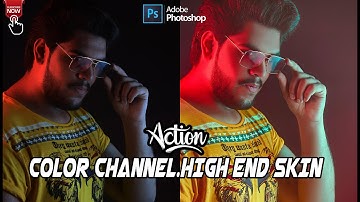 Advance Photo Editing Skin Retouching in Photoshop Channel Mixer ACTION SAAD BBC STUDIO