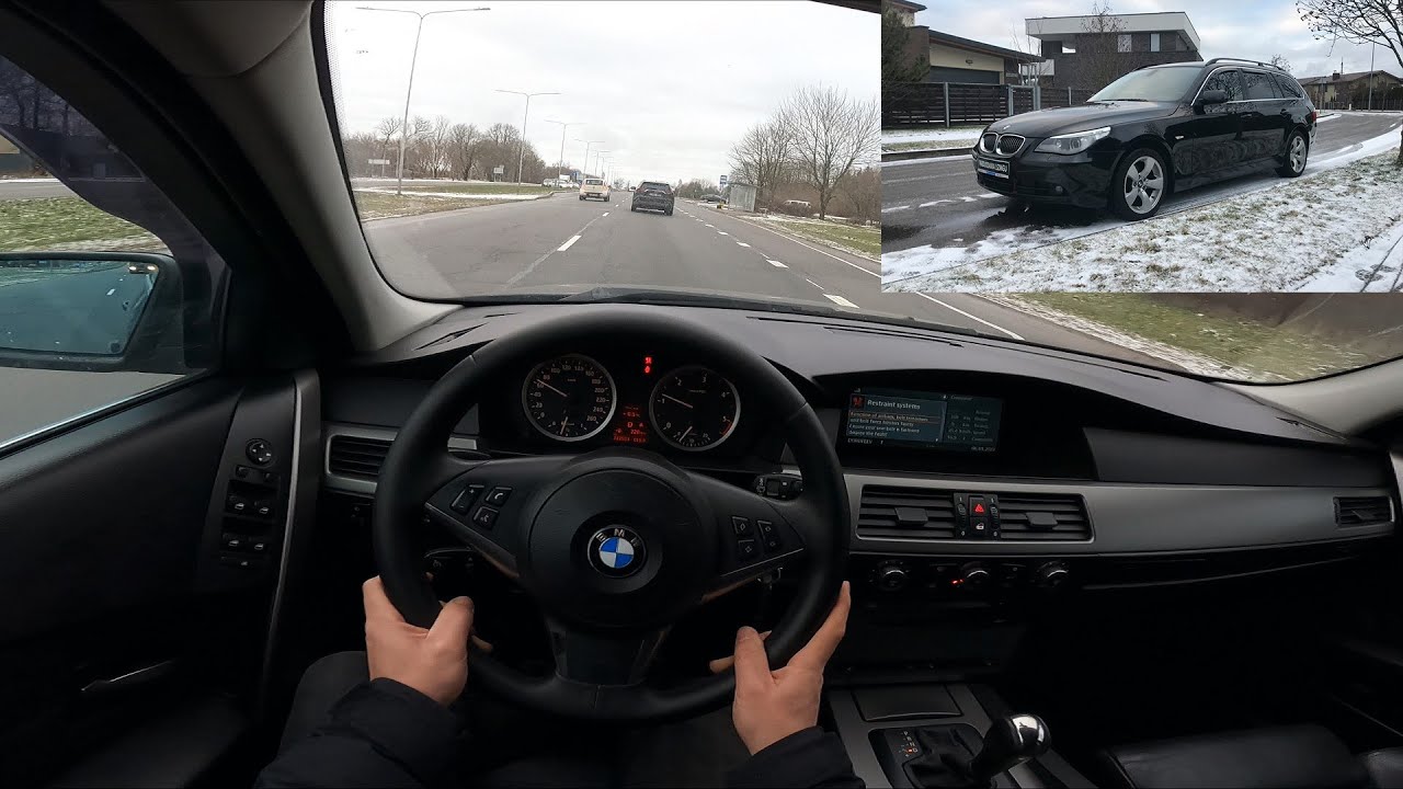 2005 BMW E61 525d 177 Hp POV Test Drive 