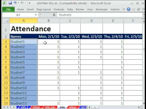 Diy Attendance Chart