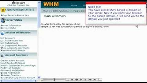 Cari.net -Managing Parked & Pointed Domains In WHM