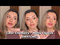 Swatching 14 shades of colour chemistry matte lipsticks  organic and clean beauty lipsticks 