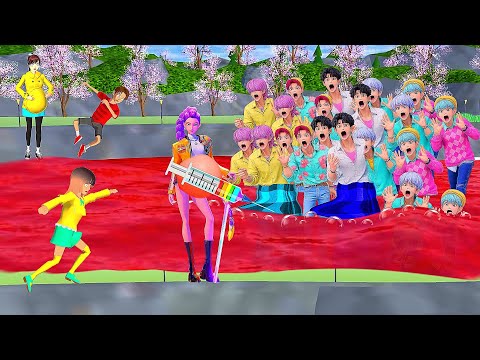 Yuta Mio Panik! Saja Boys Disunat Rumi Demon Hunters Di Sungai Berdarah | Sakura School Simulator