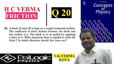 HC VERMA | FRICTION | chapter 6 | Q 20.A block of mass M is kept on a rough horizontal surface.The c