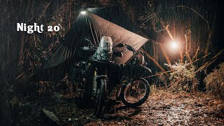 Moto ตั้งแคมป์ในป่าฝนทึบ | ASMR ธรรมชาติ | ไม่ใช่โซโล
