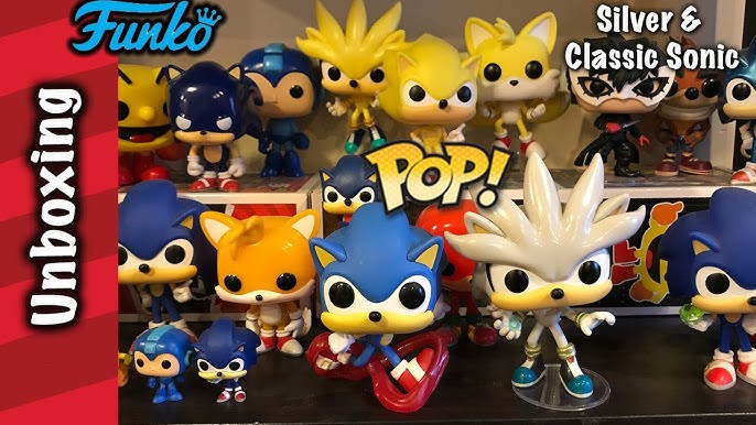 Kit Boneco Funko Pop Sonic Super Tails & Super Silver Sdcc na