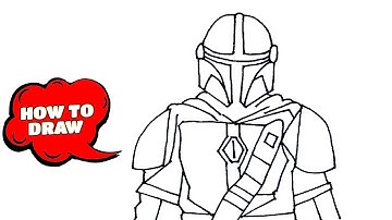How to Draw the Mandalorian/Mandalorian Drawing Easy/Drawing step by step