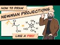 How to draw newman projections  easy stepbystep guide