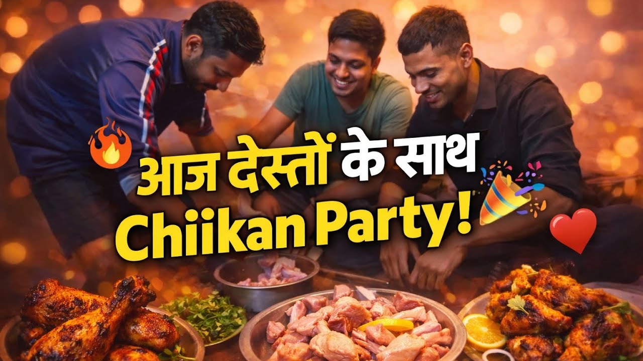 आज दोस्तों के साथ chiikan party 🎉.. 