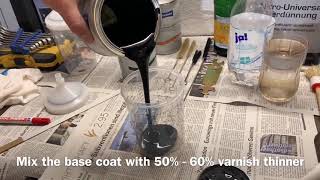 How to mix basic coating for spray gun DIY