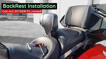 Can-Am Spyder F3 Backrest Installation Made Easy with MartinTheVlogger