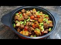 Stir fried Spicy Tow Kwa Tempe French Bean  辣炒豆干丁天贝丁四季豆