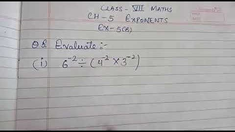 Q5(i to v) Ex-5B ch-Exponents Class VII ICSE board concise maths@Lovewithmathematics