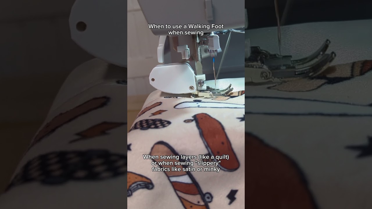 When to use a Walking Foot for sewing // Use Walking Foot for Quilts or Slippery Fabrics like Minky