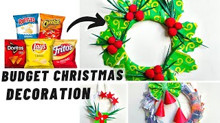 Easy Christmas Decoration Ideas|DIY Simple Recycled Low Budget Christmas Craft| Minitha Abraham