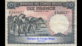 Monnaie de la RDC-1 -  EIC (1885-1908) & Congo Belge (1908-1960)