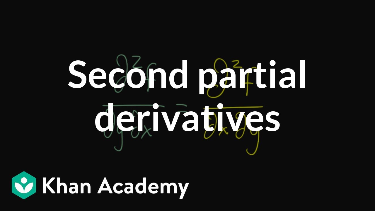 Symmetry Of Second Partial Derivatives Video Khan Academy