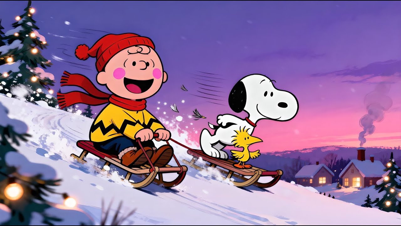 Snoopy & Charlie Brown Christmas Jazz Music ⛄ Cozy Upbeat Holiday Jazz Playlist 🎷❄️