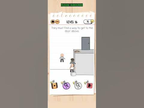 Brain Test 2 Prison Escape Level 16 They must find a way to get to the door  above Answers