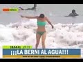 Chilean tv reporter loses her top on air