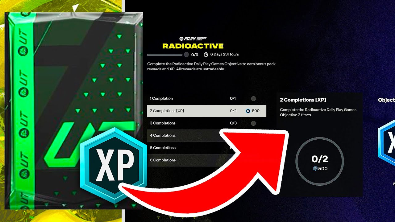 How to Complete Radioactive Daily Play Games Completionist Objectives ⭐ EA  FC 24 