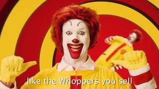 Video thumbnail of "Ronald McDonald vs The Burger King  Epic Rap Battles of History SUB ITA"