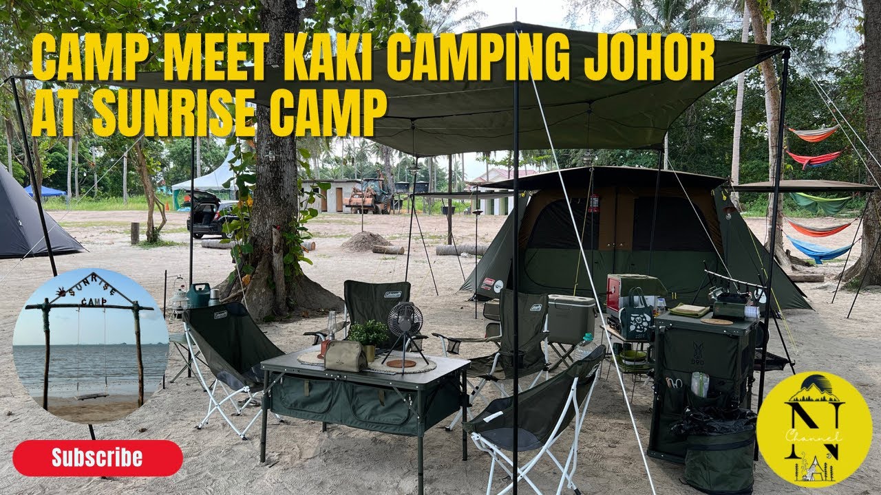 #Vlog Camping At Sunrise Camp,Punggai with Kaki Camping Johor #familycamping #campingmalaysia #kcj