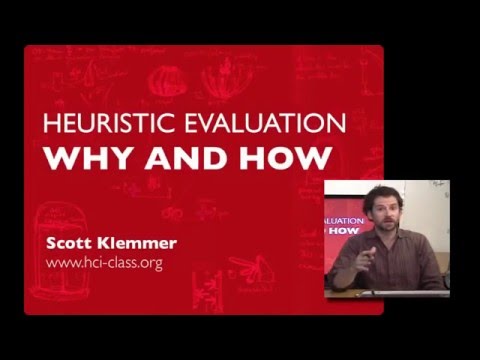 Lecture 14 — Heuristic Evaluation - Why and How | HCI Course | Stanford University