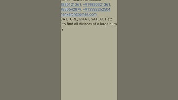 All divisors of large number