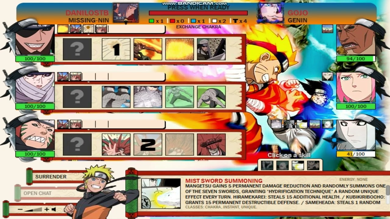 NARUTO ARENA CLASSIC +30 STREAK TEAM